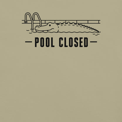 Pool Closed Florida alligator graphic in khaki