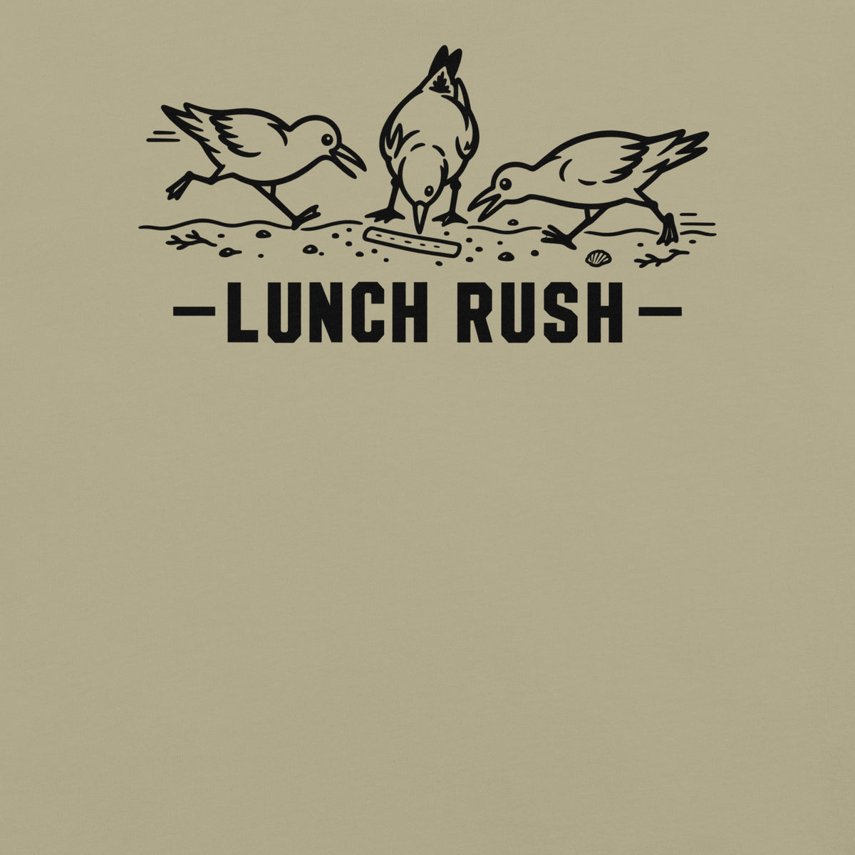 Lunch Rush Florida seagull graphic in khaki