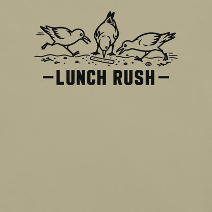 Lunch Rush Florida seagull graphic in khaki