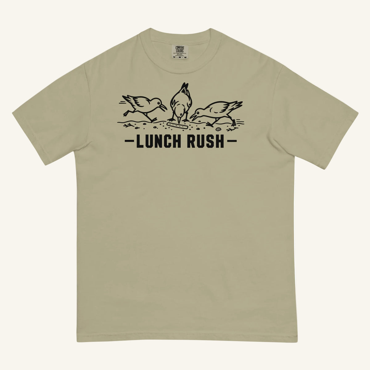 Lunch Rush Florida seagull graphic t-shirt in khaki
