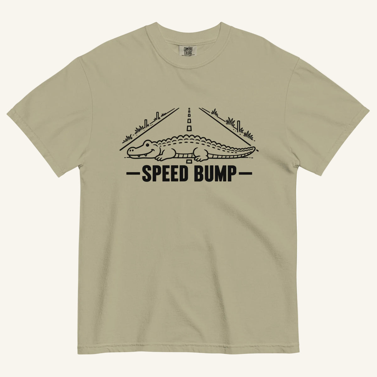 Speed Bump Florida alligator graphic t-shirt in khaki