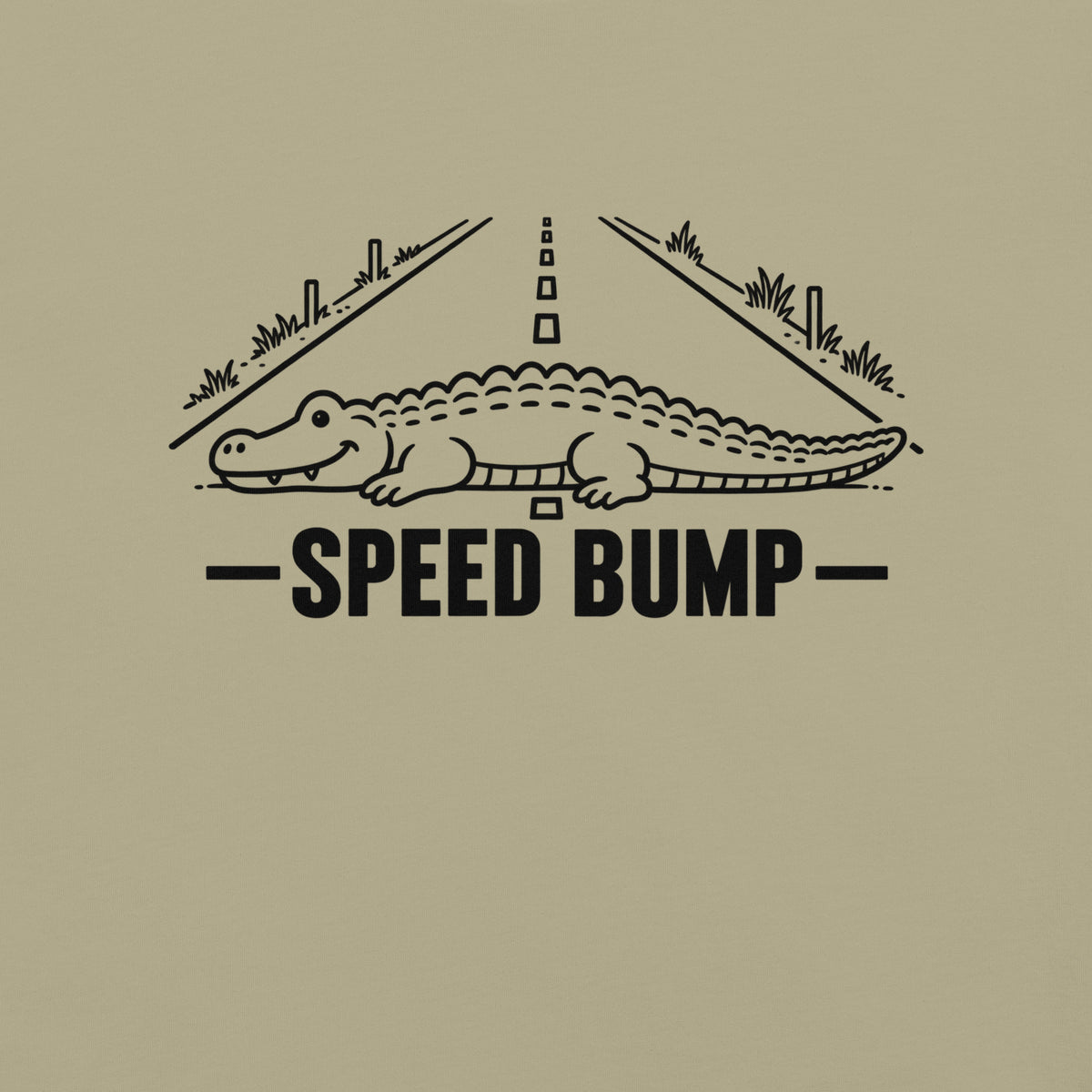 Speed Bump Florida alligator graphic in khaki