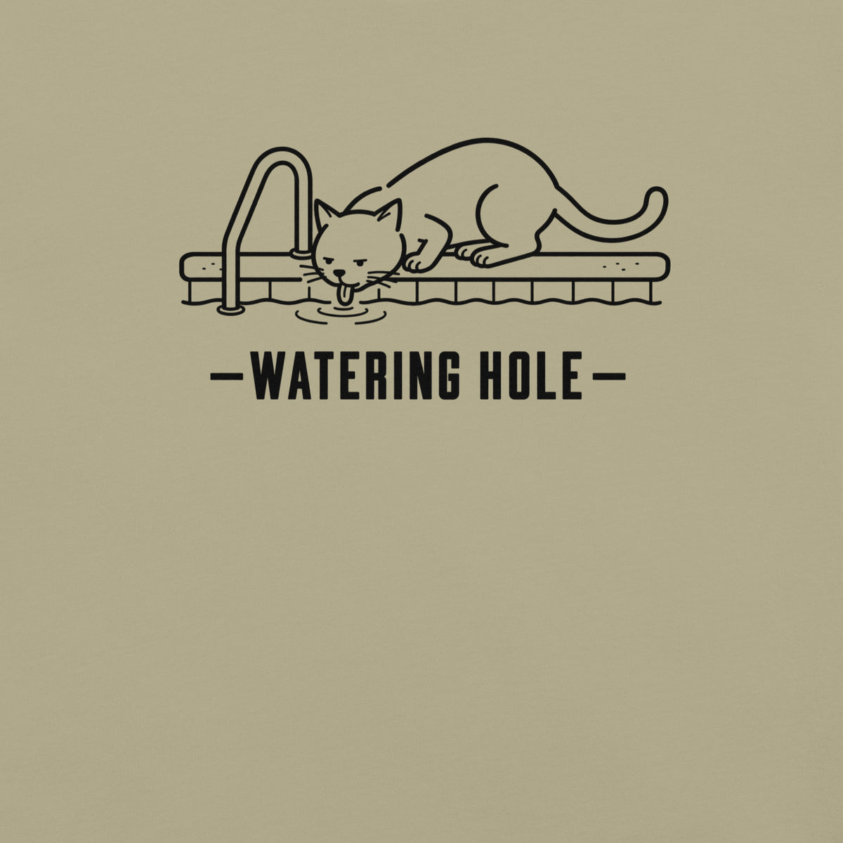 Watering Hole Florida wildlife graphic in khaki