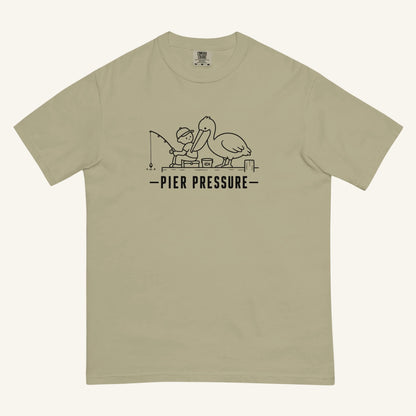 Pier Pressure Florida coastal wildlife graphic t-shirt in khaki