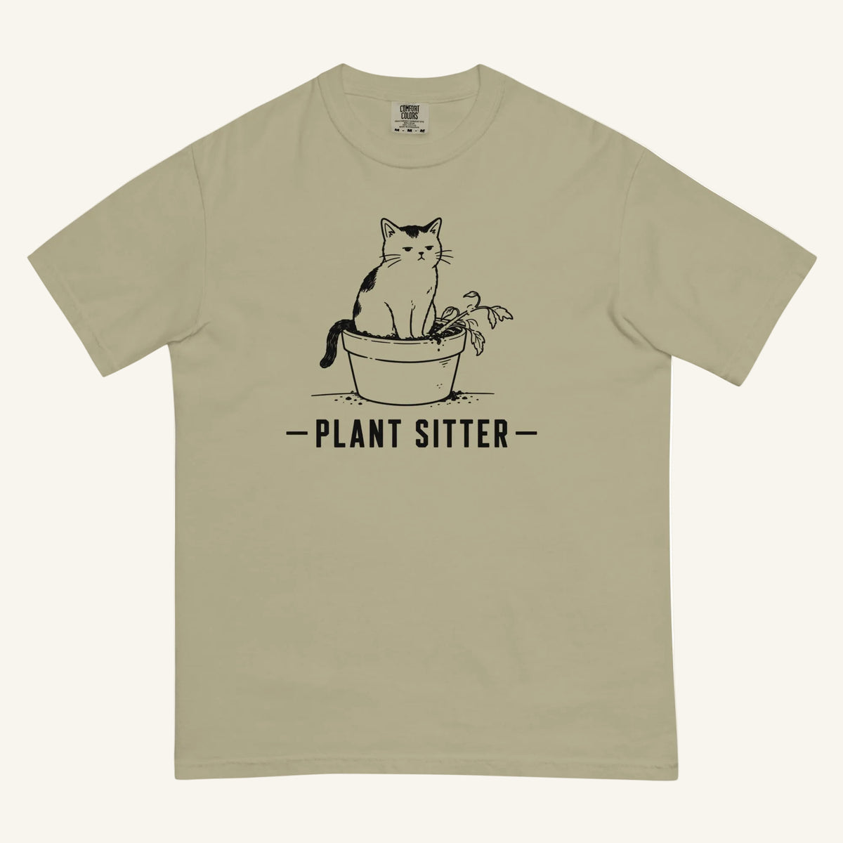 Plant Sitter Florida wildlife graphic t-shirt in khaki