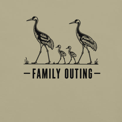 Family Outing Florida sandhill crane graphic in khaki