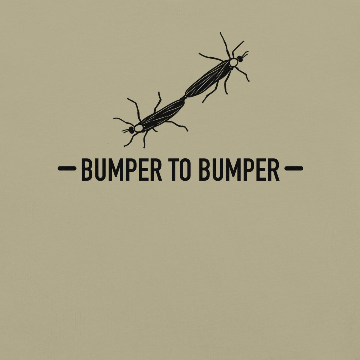 Bumper to Bumper Florida lovebug graphic in khaki