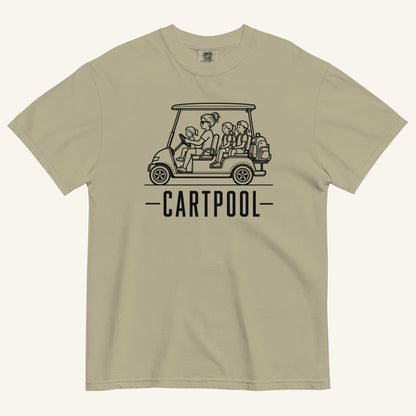 Cartpool Florida golf cart family graphic t-shirt in khaki