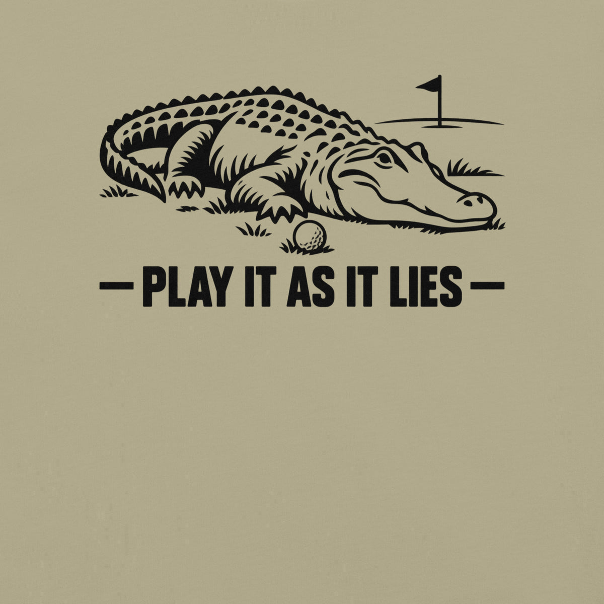 Play It As It Lies design in khaki