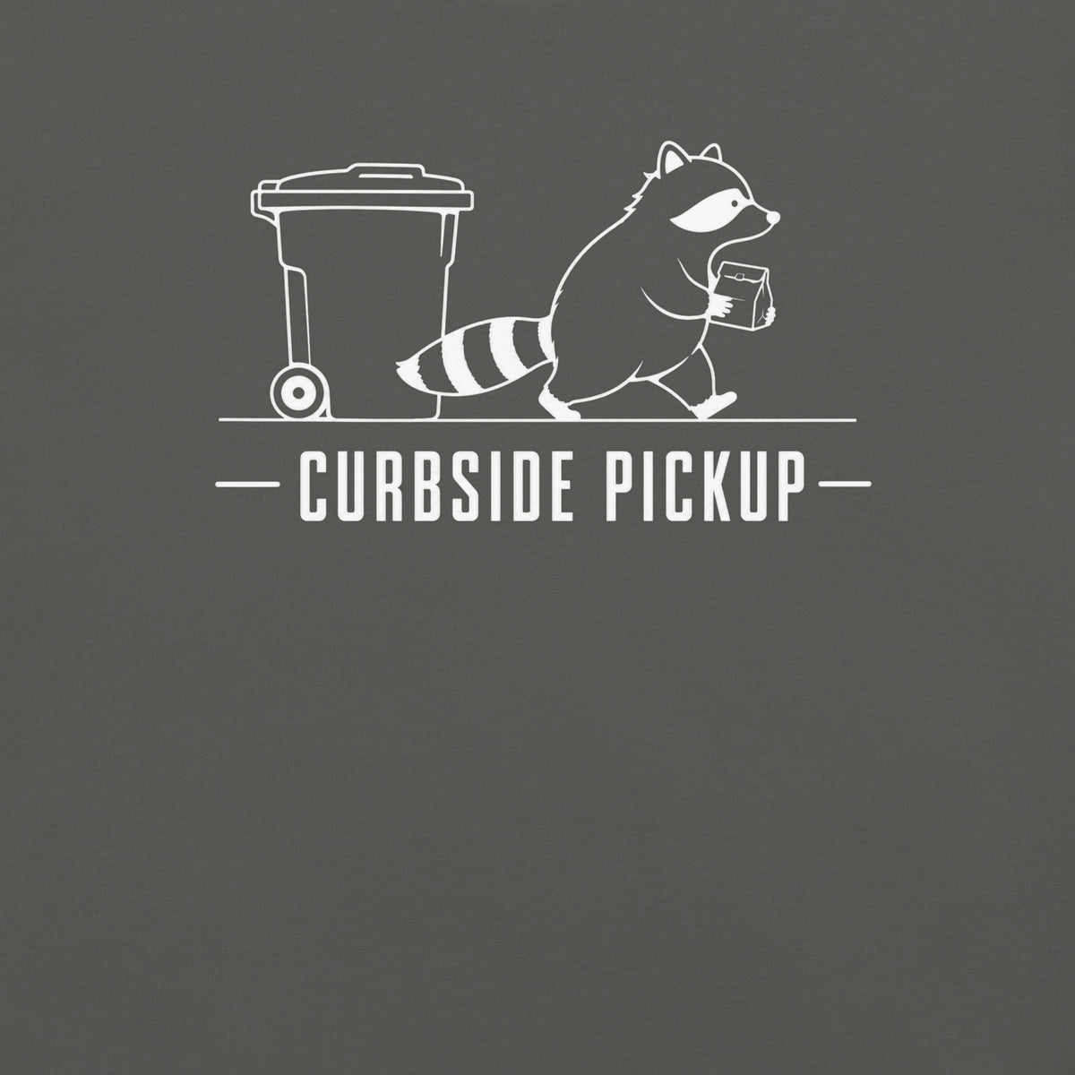 Curbside Pickup Florida raccoon graphic in pepper