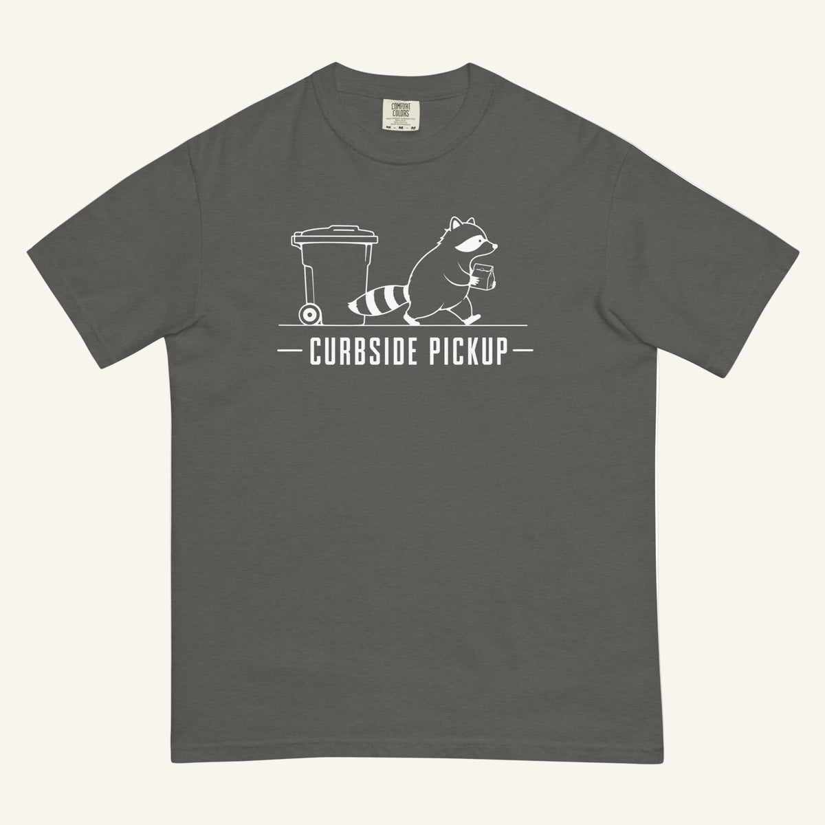 Curbside Pickup Florida raccoon graphic t-shirt in pepper