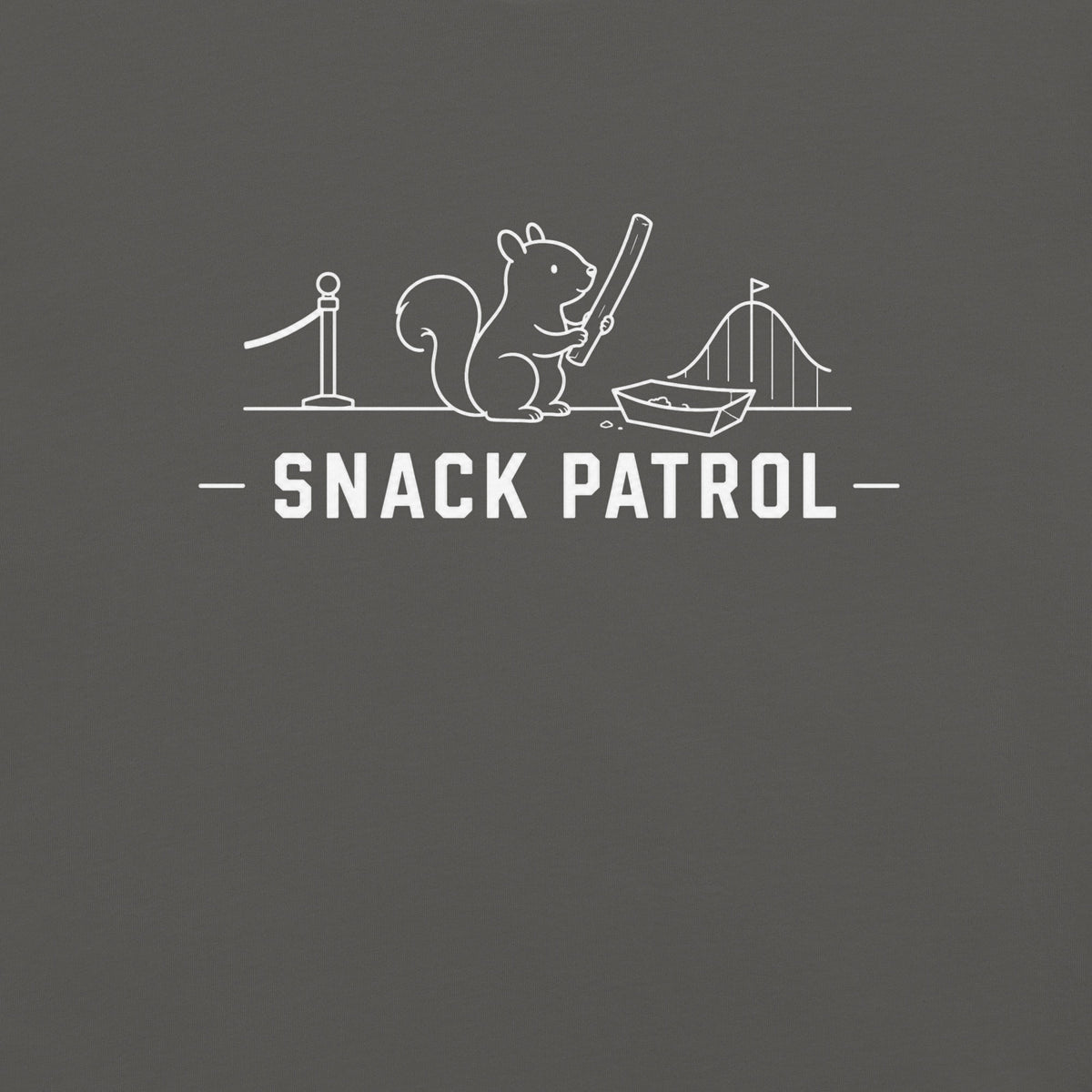 Snack Patrol Florida squirrel graphic in pepper