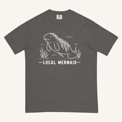 Local Mermaid Florida manatee graphic t-shirt in pepper