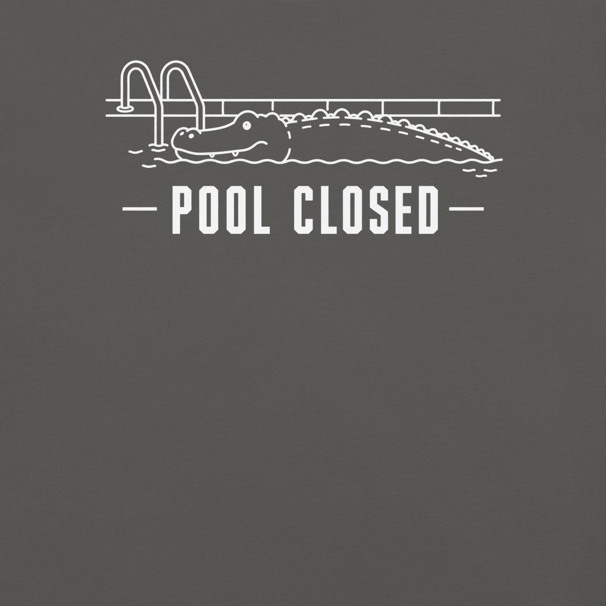 Pool Closed Florida alligator graphic in pepper