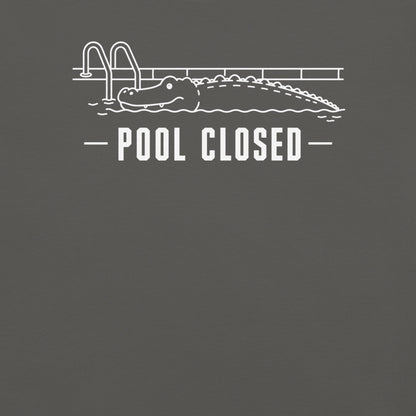 Pool Closed Florida alligator graphic in pepper