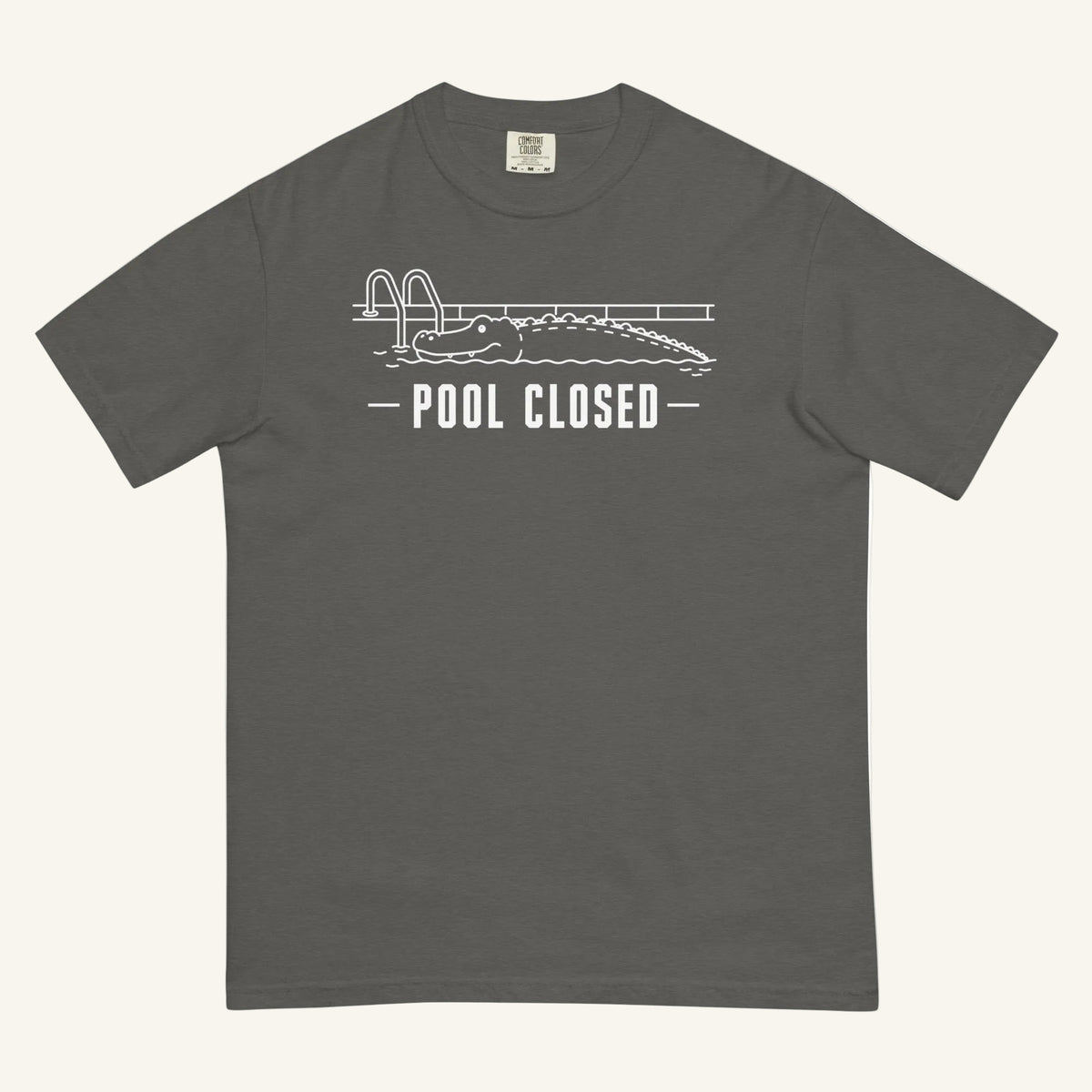 Pool Closed Florida alligator graphic t-shirt in pepper