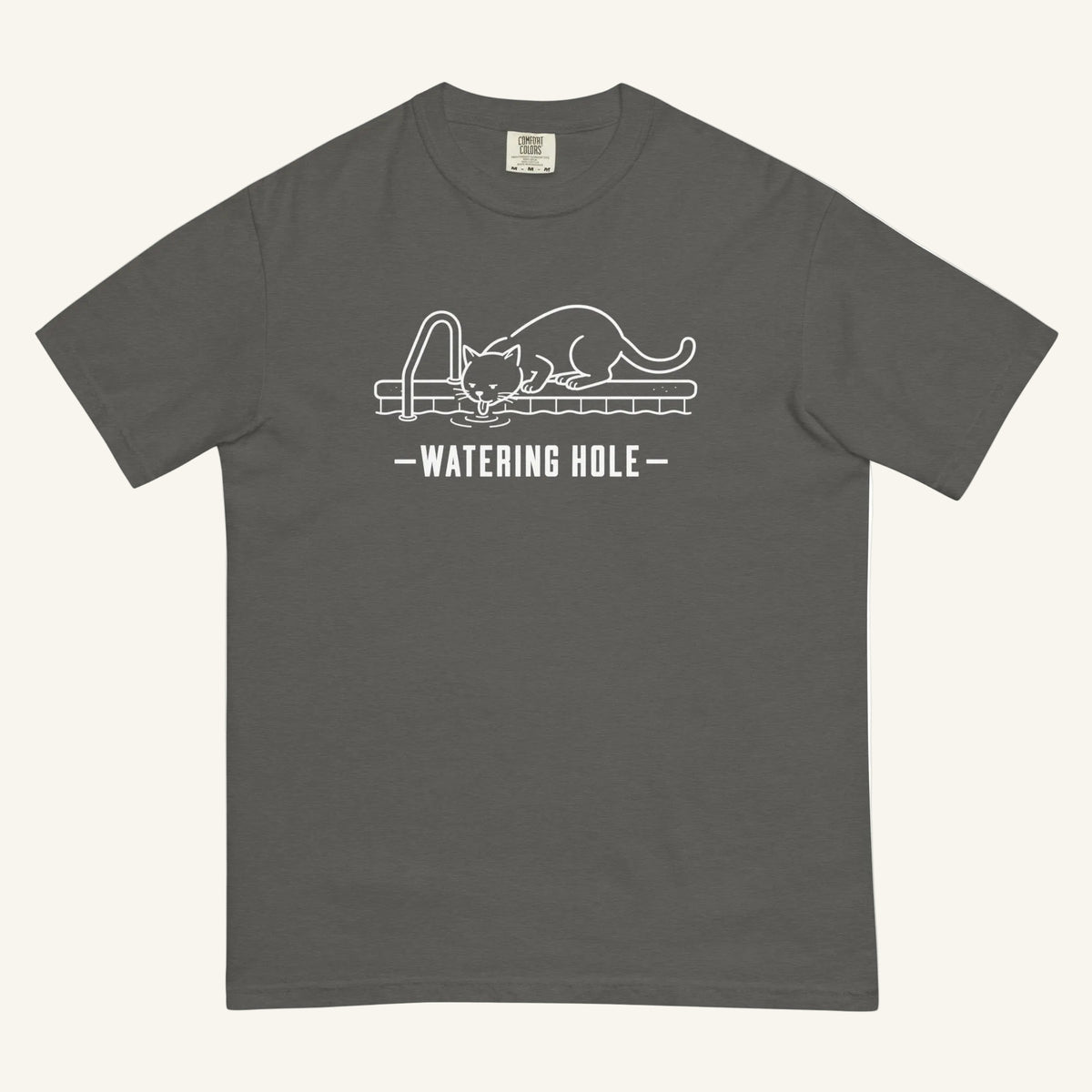 Watering Hole Florida wildlife graphic t-shirt in pepper