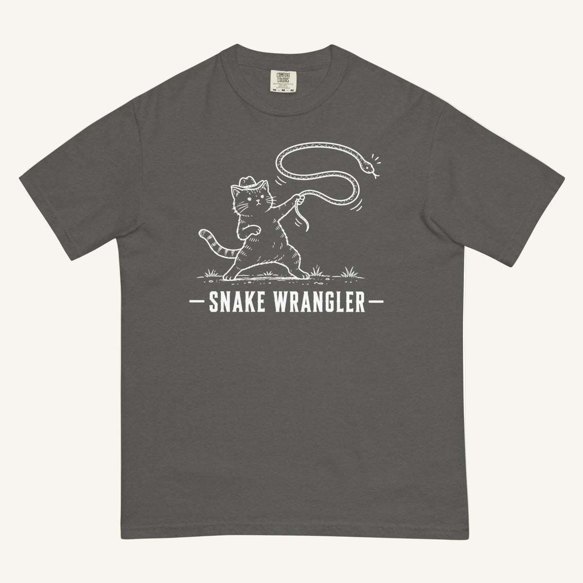 Snake Wrangler Florida snake graphic t-shirt in pepper