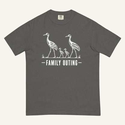 Family Outing Florida sandhill crane graphic t-shirt in pepper