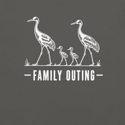Family Outing Florida sandhill crane graphic in pepper