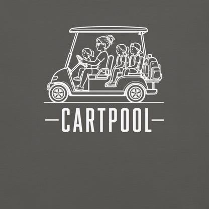 Cartpool Florida golf cart family graphic in pepper