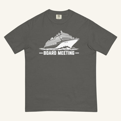 Board Meeting funny cruise ship graphic t-shirt in pepper