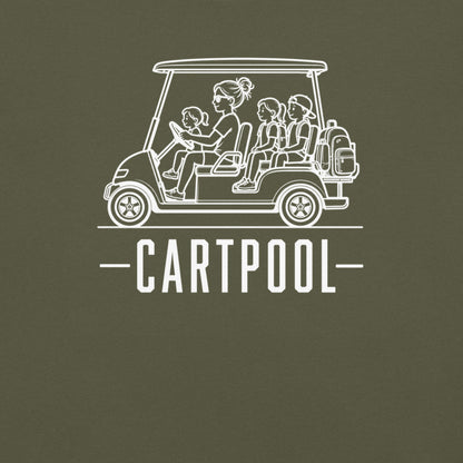 Cartpool Florida golf cart family graphic in sage