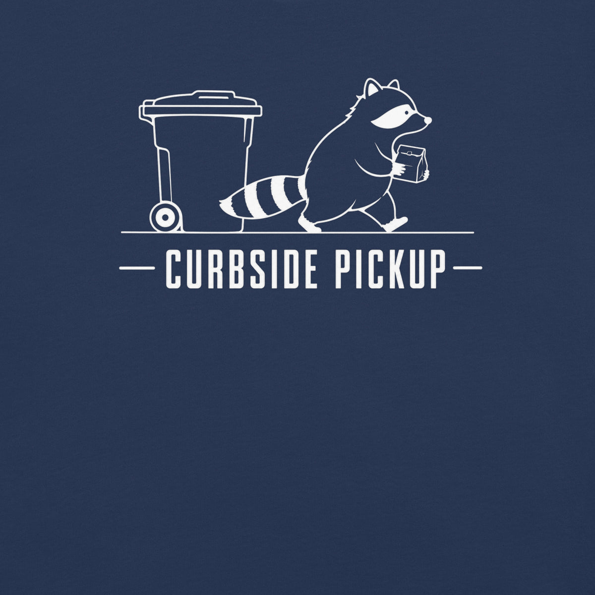 Curbside Pickup Florida raccoon graphic in true navy