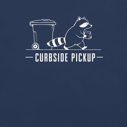 Curbside Pickup Florida raccoon graphic in true navy