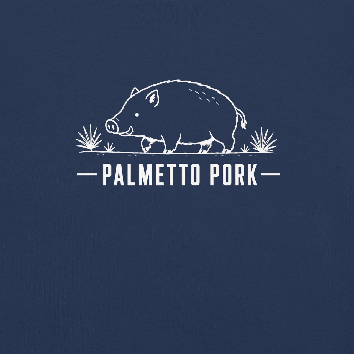 Palmetto Pork Florida boar graphic in true navy