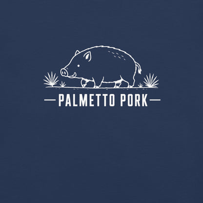 Palmetto Pork Florida boar graphic in true navy