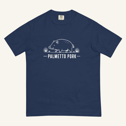 Palmetto Pork Florida boar graphic t-shirt in true navy
