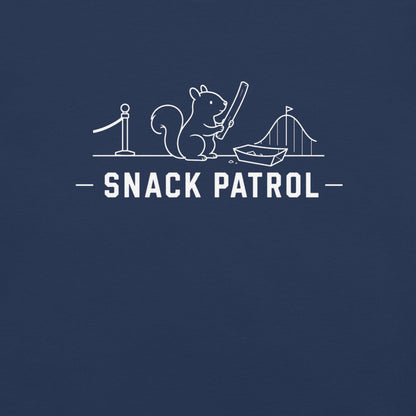 Snack Patrol Florida squirrel graphic in true navy
