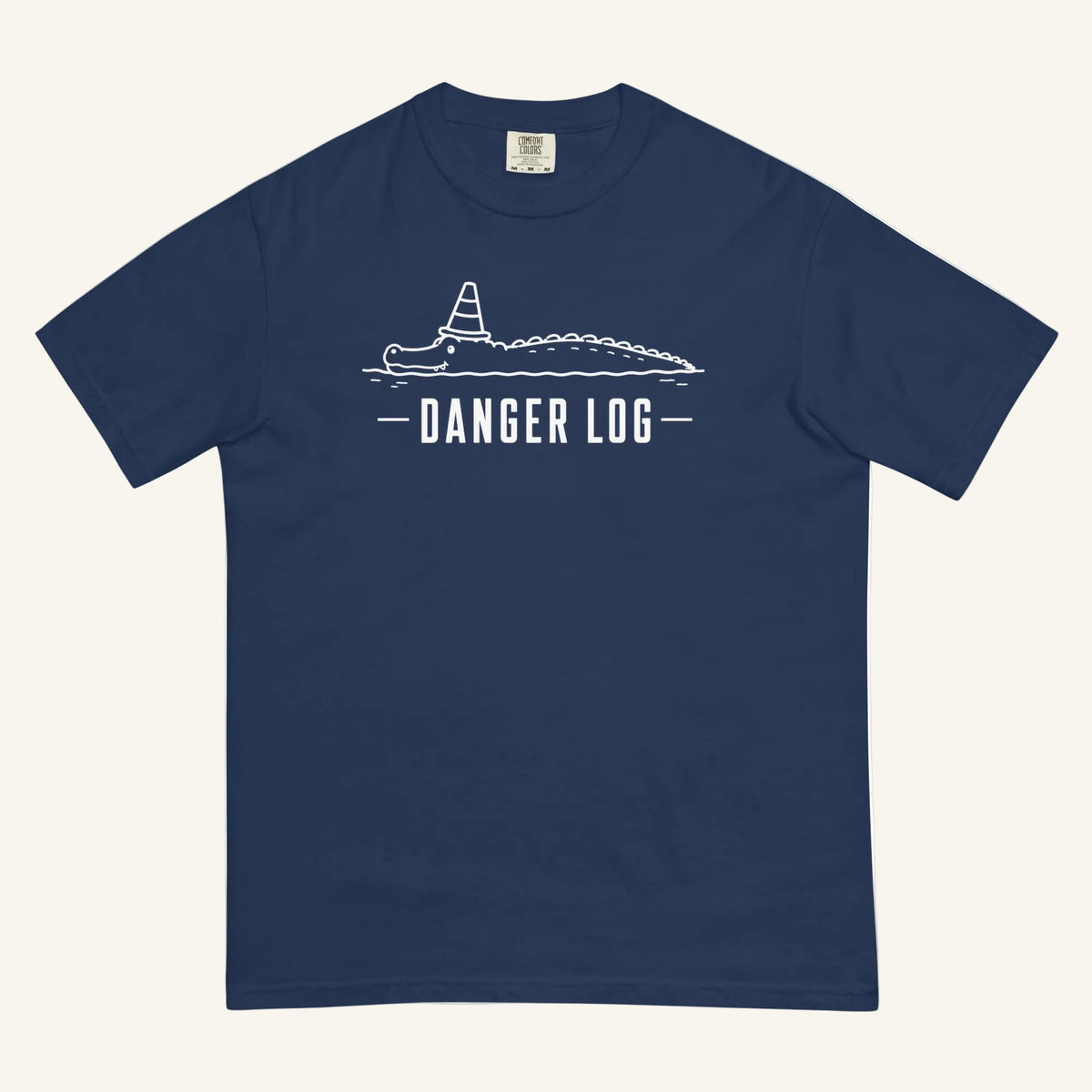 Danger Log Florida alligator graphic t-shirt in true navy