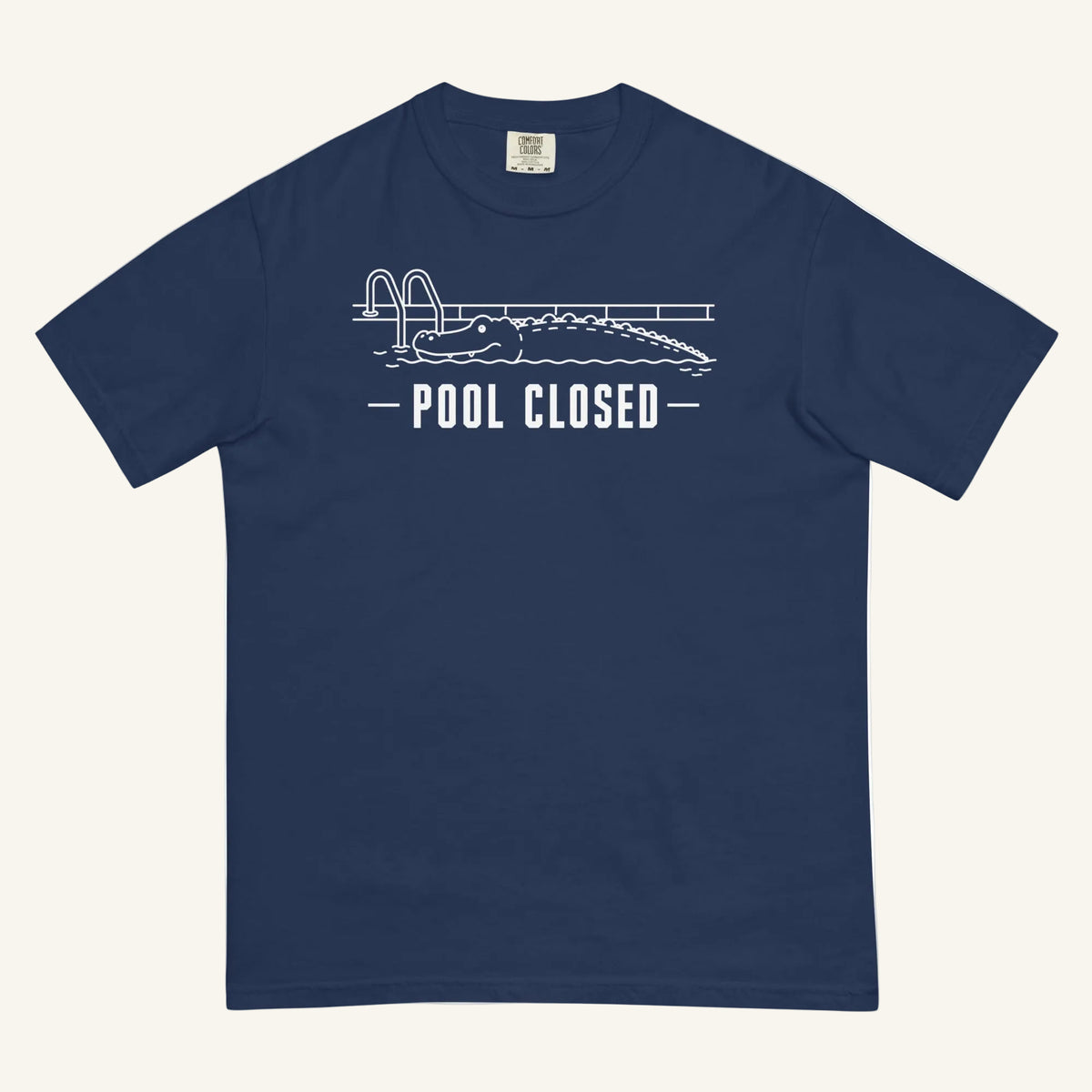 Pool Closed Florida alligator graphic t-shirt in true navy