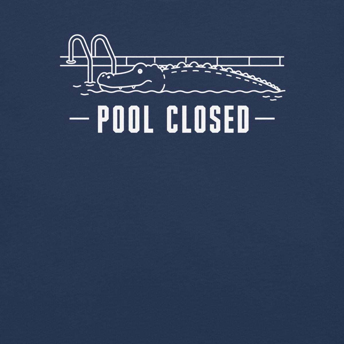 Pool Closed Florida alligator graphic in true navy