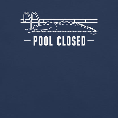 Pool Closed Florida alligator graphic in true navy