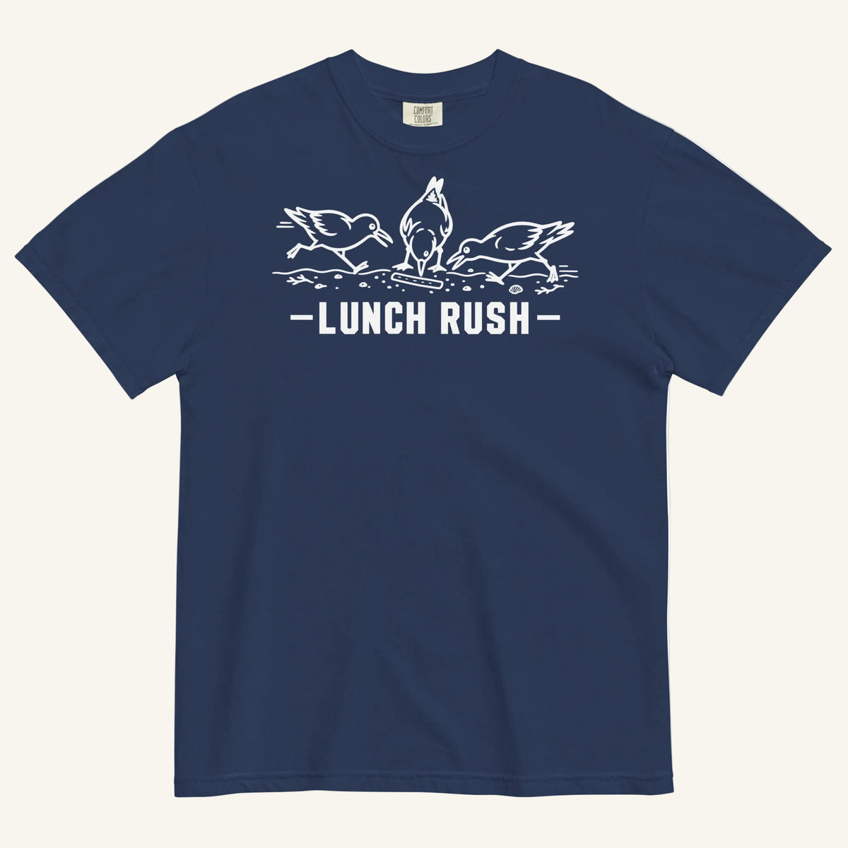 Lunch Rush Florida seagull graphic t-shirt in true navy