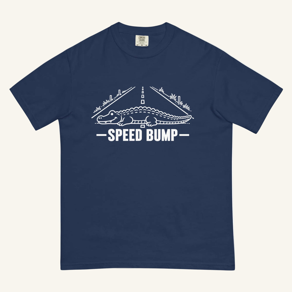 Speed Bump Florida alligator graphic t-shirt in true navy