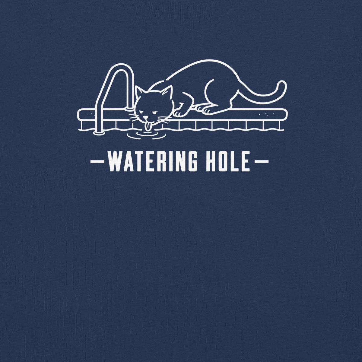 Watering Hole Florida wildlife graphic in true navy