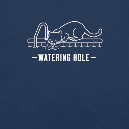 Watering Hole Florida wildlife graphic in true navy