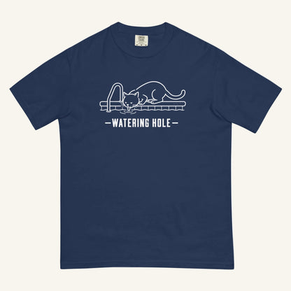 Watering Hole Florida wildlife graphic t-shirt in true navy