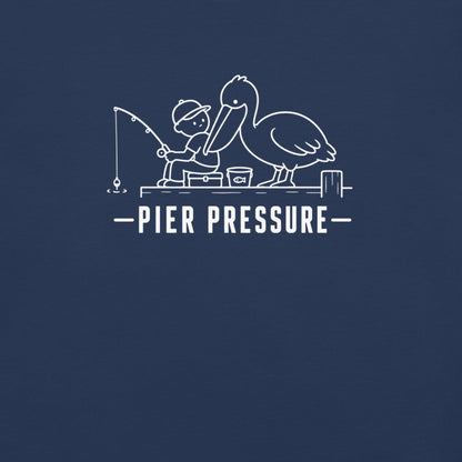 Pier Pressure Florida coastal wildlife graphic in true navy