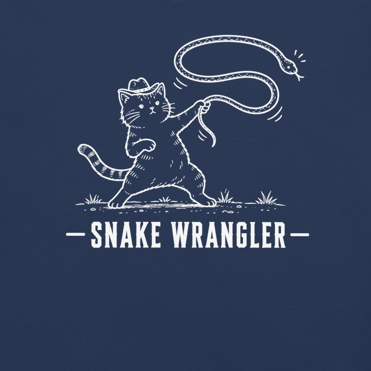 Snake Wrangler Florida snake graphic in true navy