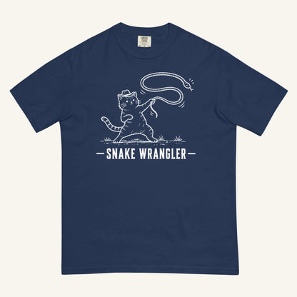 Snake Wrangler Florida snake graphic t-shirt in true navy