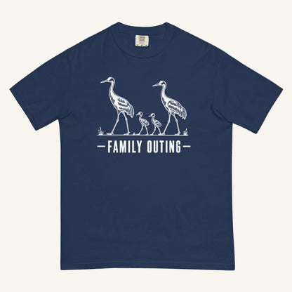 Family Outing Florida sandhill crane graphic t-shirt in true navy