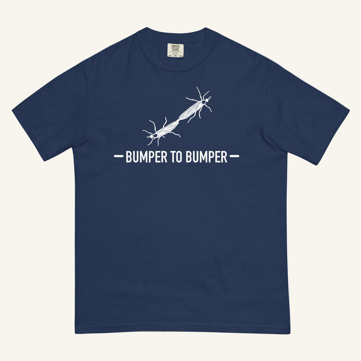Bumper to Bumper Florida lovebug graphic t-shirt in true navy