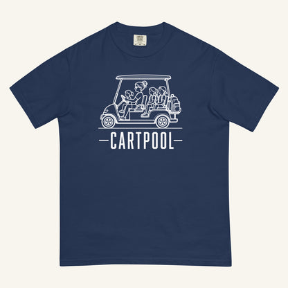 Cartpool Florida golf cart family graphic t-shirt in true navy