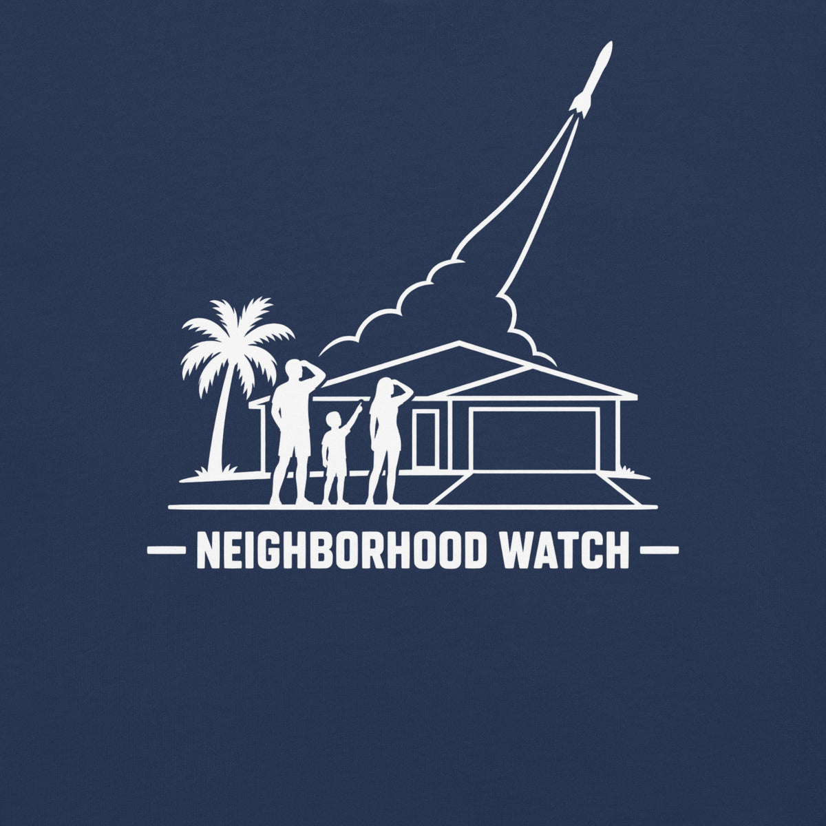 Neighborhood Watch Florida rocket launch in true navy