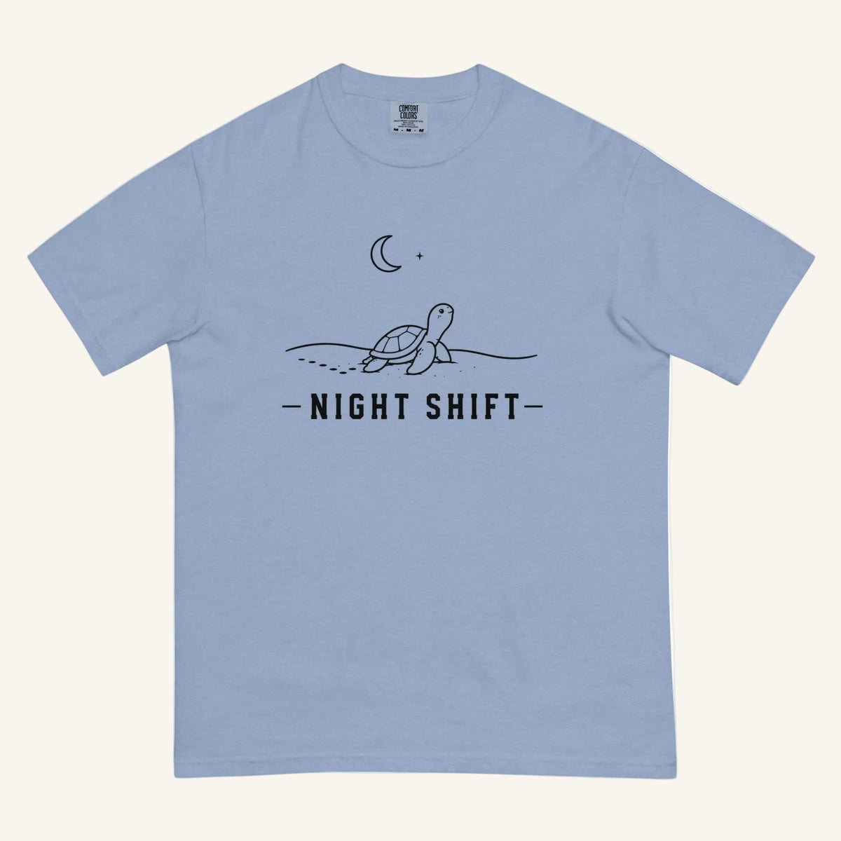 Night Shift Florida wildlife graphic t-shirt in washed denim